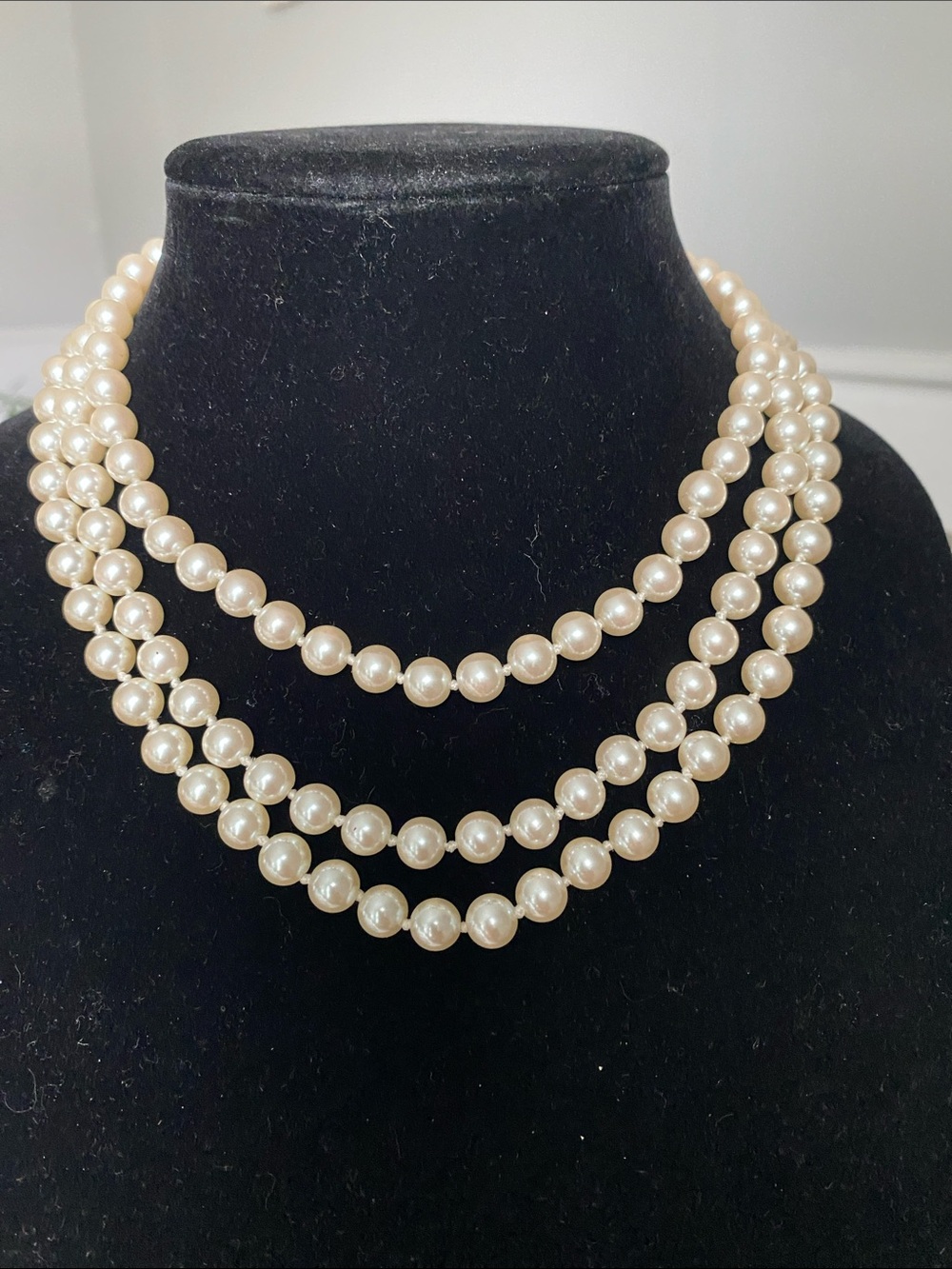 Cookie Lee Cream Multi-Strand Pearl Necklace